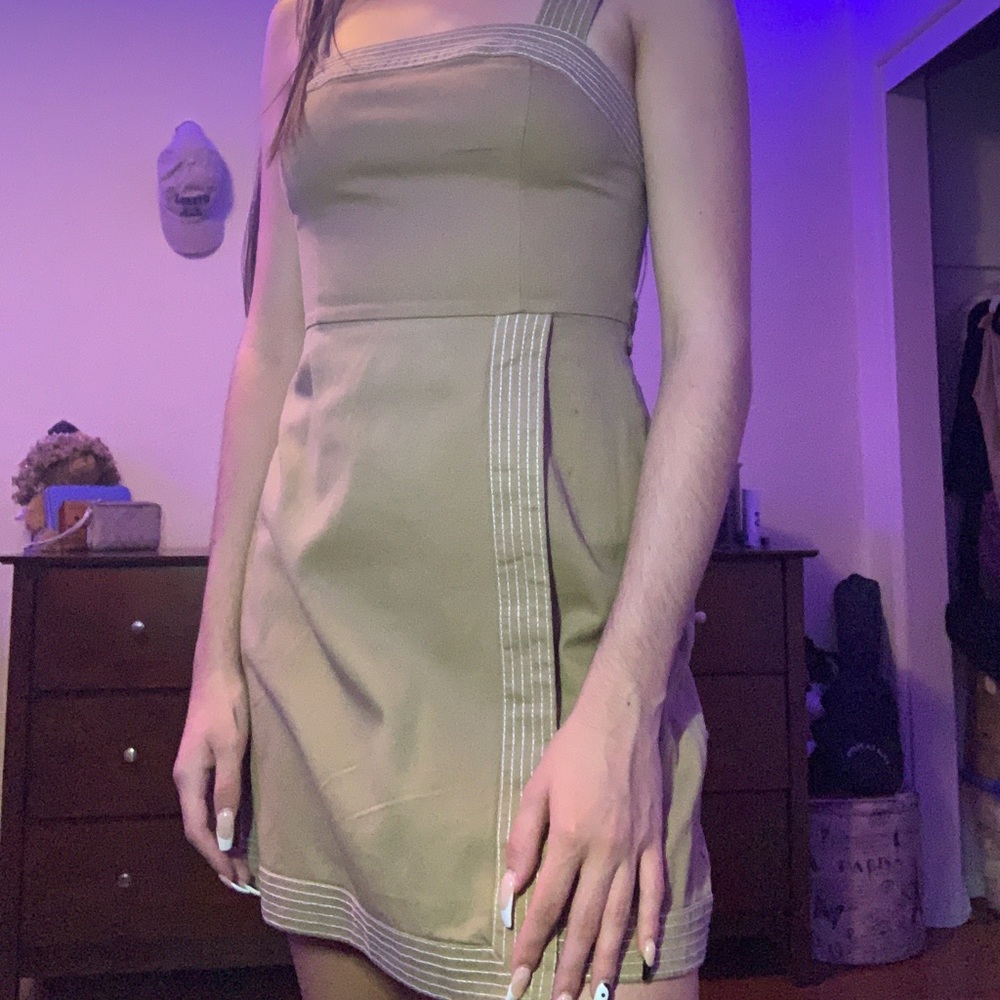 Urban outfitters dress with white embroidery